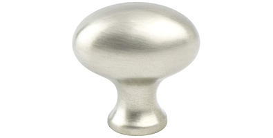 Euro Classica Oval Brushed Nickel Knob